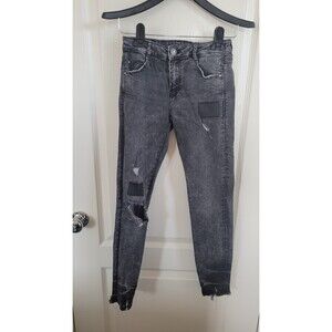 Zara Trafaluc Denimwear Distressed Black Skinny Jeans